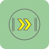 Fast Forward Filled Yellow Icon vector