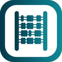 Abacus Glyph Gradient Round Corner Icon vector