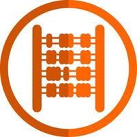 Abacus Glyph Orange Circle Icon vector