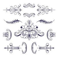 Huge collection or set of decorative elements for design vector