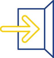 Sign In Line Two Color Icon vector