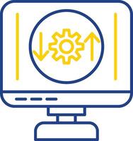 Process Line Two Color Icon vector