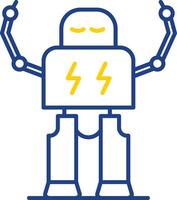 Robotics Line Two Color Icon vector