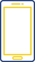 Mobile Phone Line Two Color Icon vector