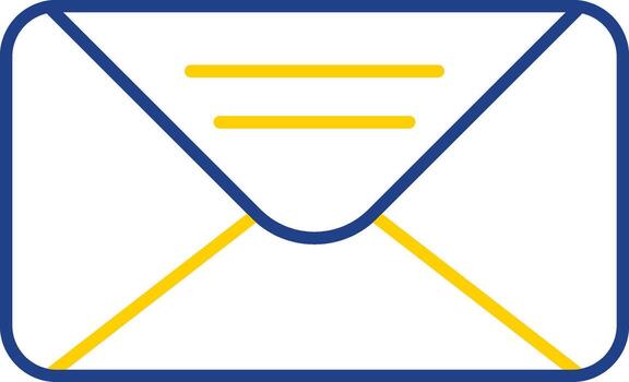 Mail Line Two Color Icon vector