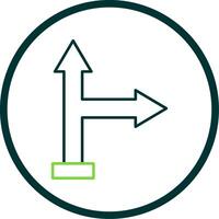 Go Right Line Circle Icon vector