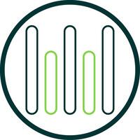 Vertical Align Bottom Line Circle Icon vector