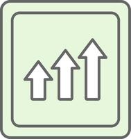 Up Arrow Fillay Icon vector