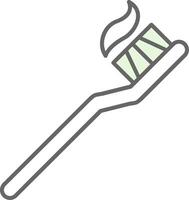 Toothbrush Fillay Icon vector