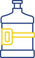 Water Flask Line Two Color Icon vector