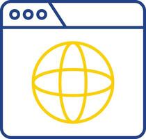 Website Line Two Color Icon vector
