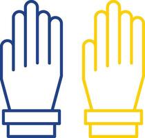 Glove Line Two Color Icon vector