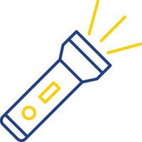 Flashlight Line Two Color Icon vector