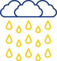 Heavy Rain Line Two Color Icon vector