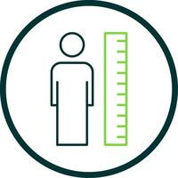 Height Line Circle Icon vector