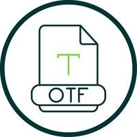 Otf Line Circle Icon vector