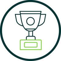 Trophy Line Circle Icon vector