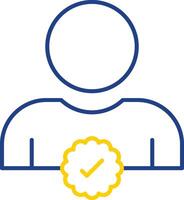 Verified User Line Two Color Icon vector