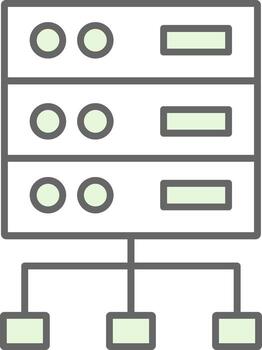 Structured Data Fillay Icon vector