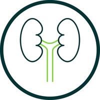 Urology Line Circle Icon vector