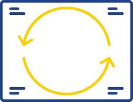 Sync Line Two Color Icon vector
