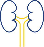 Urology Line Two Color Icon vector