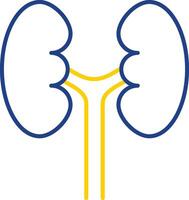 Urology Line Two Color Icon vector
