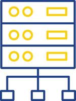 Structured Data Line Two Color Icon vector