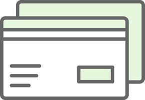 crédito tarjeta relleno icono vector
