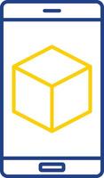 3d Line Two Color Icon vector