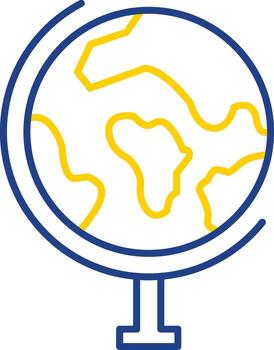 Globe Line Two Color Icon vector
