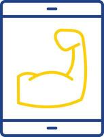 Fitness App Line Two Color Icon vector