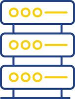 Database Line Two Color Icon vector