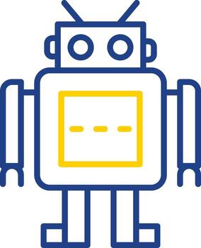 Robot Line Two Color Icon vector