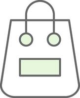 Shopping Bag Fillay Icon vector