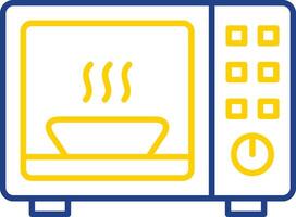 Microwave Line Two Color Icon vector