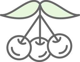 tarta cerezas relleno icono vector