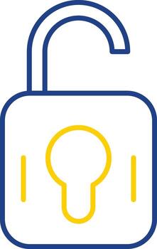 Unlock Line Two Color Icon vector