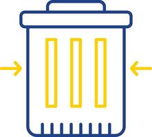 Waste Reduction Line Two Color Icon vector