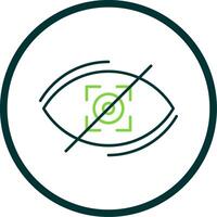 Visibility Off Line Circle Icon vector