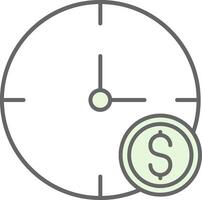 Time Is Money Fillay Icon vector