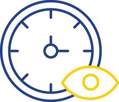 Time Tracking Line Two Color Icon vector