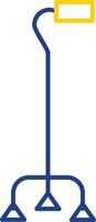 Walking Stick Line Two Color Icon vector