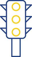 Traffic Control Line Two Color Icon vector