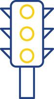 Traffic Control Line Two Color Icon vector