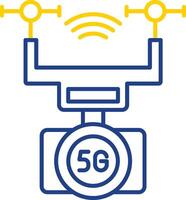 Smart Drone Line Two Color Icon vector