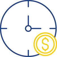 Time Is Money Line Two Color Icon vector