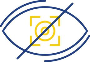 Visibility Off Line Two Color Icon vector