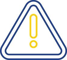 Warning Sign Line Two Color Icon vector