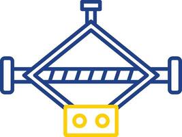 Car Jack Line Two Color Icon vector